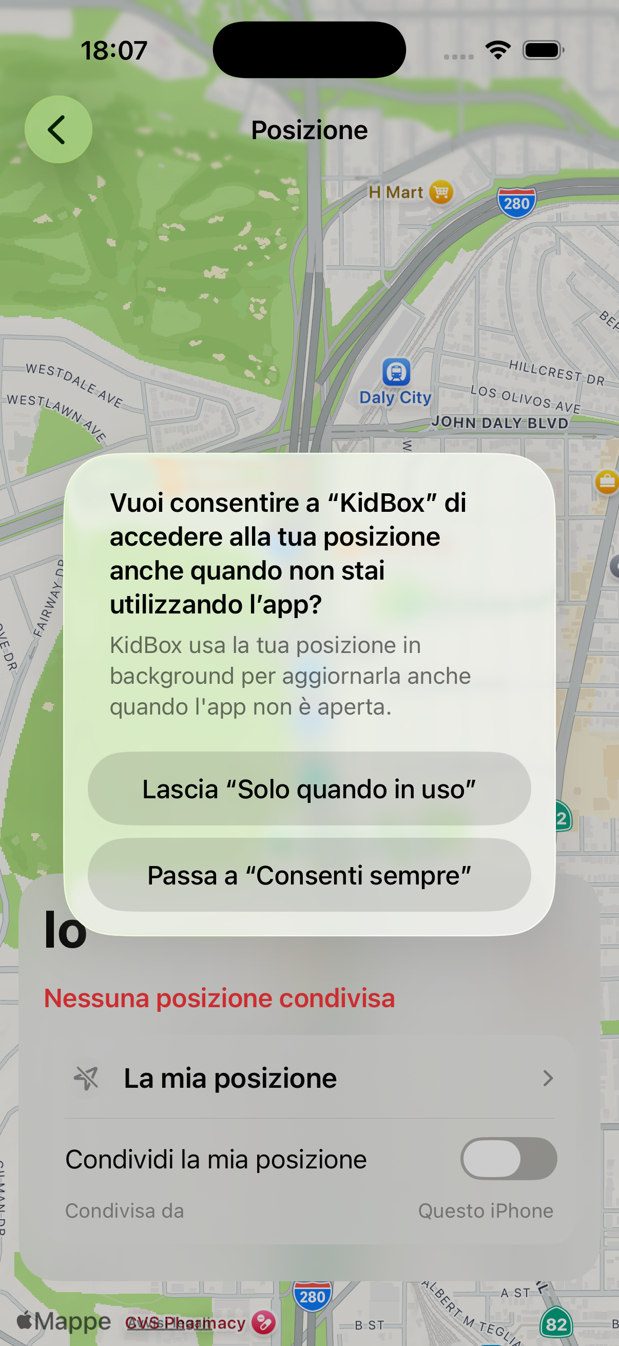 Mappa posizione
